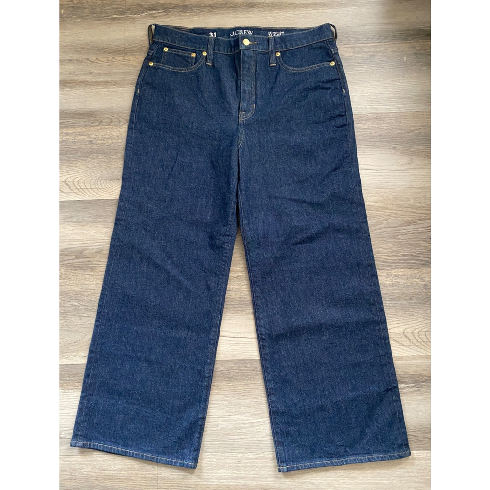 J.Crew 1996 Curvy Wide Leg Jeans Women’s 31 Slim Fit Retro Flattering Denim Chic